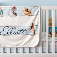 Classic Peter Rabbit Minky Stroller Blanket