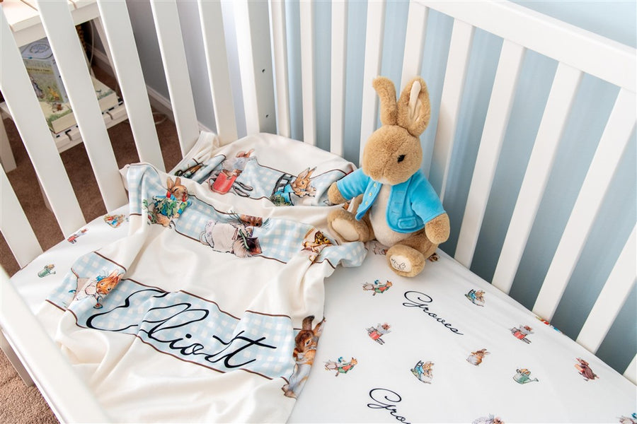 Classic Peter Rabbit Minky Stroller Blanket