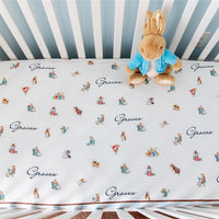 Classic Peter Rabbit Personalized Crib Sheet