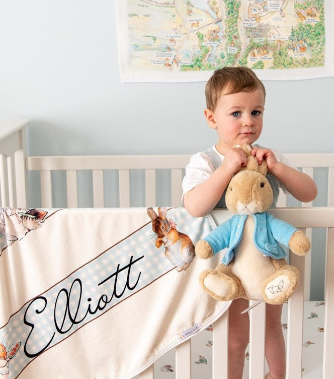 Classic Peter Rabbit Minky Stroller Blanket