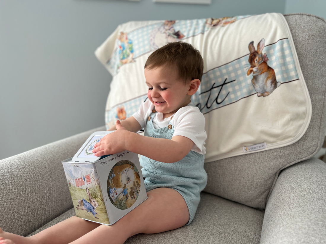 Classic Peter Rabbit Minky Stroller Blanket