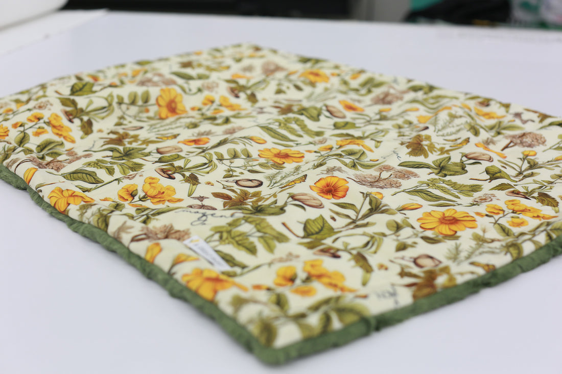 Minky Baby Blanket – Personalized Autumn Floral Cozy Nursery Throw for Fall