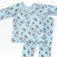 Hip Bunny Personalized Easter Pajamas - Blue