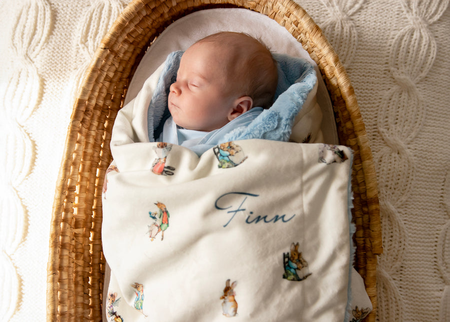 Classic Peter Rabbit Minky Baby Deluxe Blanket