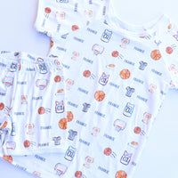 Basketball Pajamas - Short or Long Sleeve (3 months to kids 14)