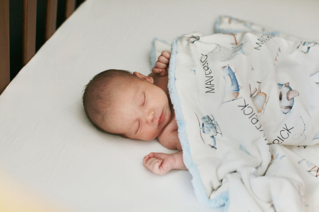 Personalized Minky Baby Deluxe Blankets