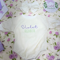 Minky Bubble Suit For Baby Custom With Embroidery Name