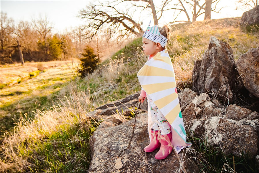 Whimsy Rainbow Girl Pajamas, Soft Jersey Knit PJ's