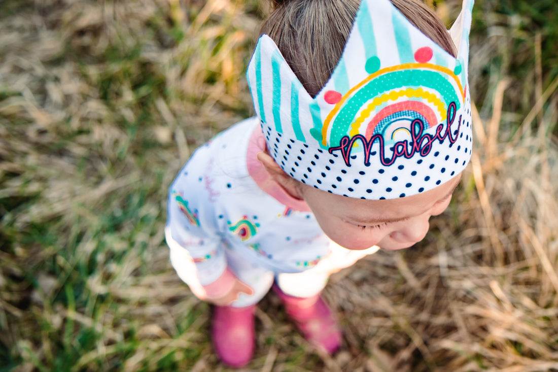 Whimsy Rainbow Girl Pajamas, Soft Jersey Knit PJ's