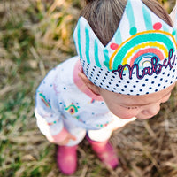 Whimsy Rainbow Girl Pajamas, Soft Jersey Knit PJ's