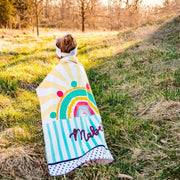 Whimsy Rainbow Blanket Cape