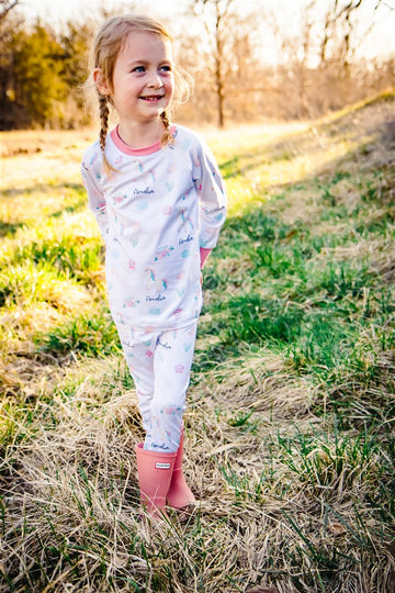 Whimsy Unicorn Girl Pajamas - Soft, Personalized PJ's