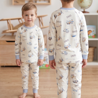 Airplane Pajamas Custom Made With Name Little Boy PJ's