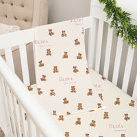 Personalized Baby Blanket – Vintage Teddy Bear Keepsake Satin Trimmed Blankie For Boys Or Girls