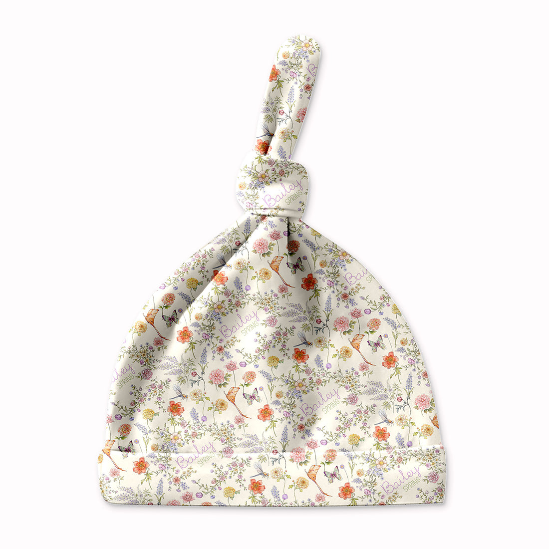 Top Knot Infant Hat  Personalized For Newborn