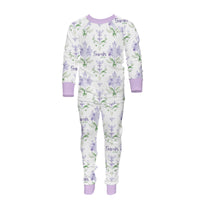 Lavender Damask Pajamas - Personalized Girls Sleepwear With Floral Print Comfort