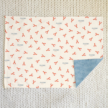 Little Lobsta Minky Baby Girl Blanket