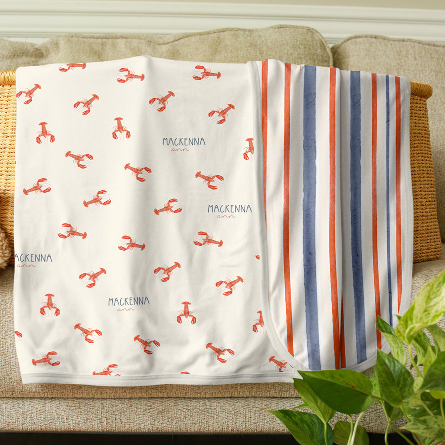 Little Lobsta Personalized Baby Swaddle