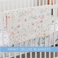 Baby Deluxe Minky Baby Blanket- Personalized Baby Gift with Fur Backing