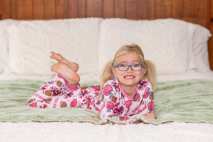 Cheerleader Print Personalized Pajamas for Girls, Fun & Comfy Outfit