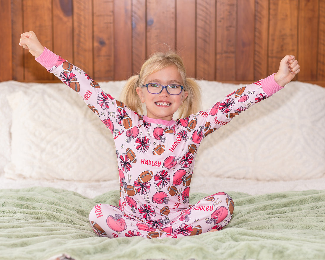 Cheerleader Print Personalized Pajamas for Girls, Fun & Comfy Outfit