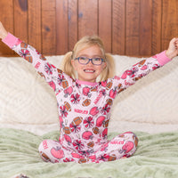 Cheerleader Print Personalized Pajamas for Girls, Fun & Comfy Outfit