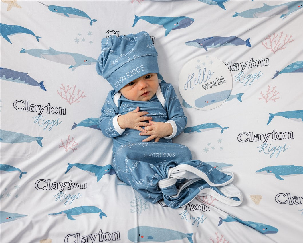 Whales Stretchy Swaddle