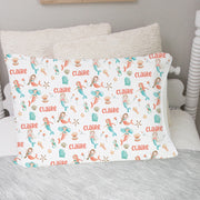 Magic Mermaid Print Personalized Pillowcase – Soft Minky Material, Gift for Girls