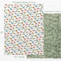 Personalized Colorful Dinosaur Throw Blanket for Boys