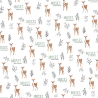 Moses Deer Personalized Pajamas for Boys - Forest Deer Print (3 months to kids 14)