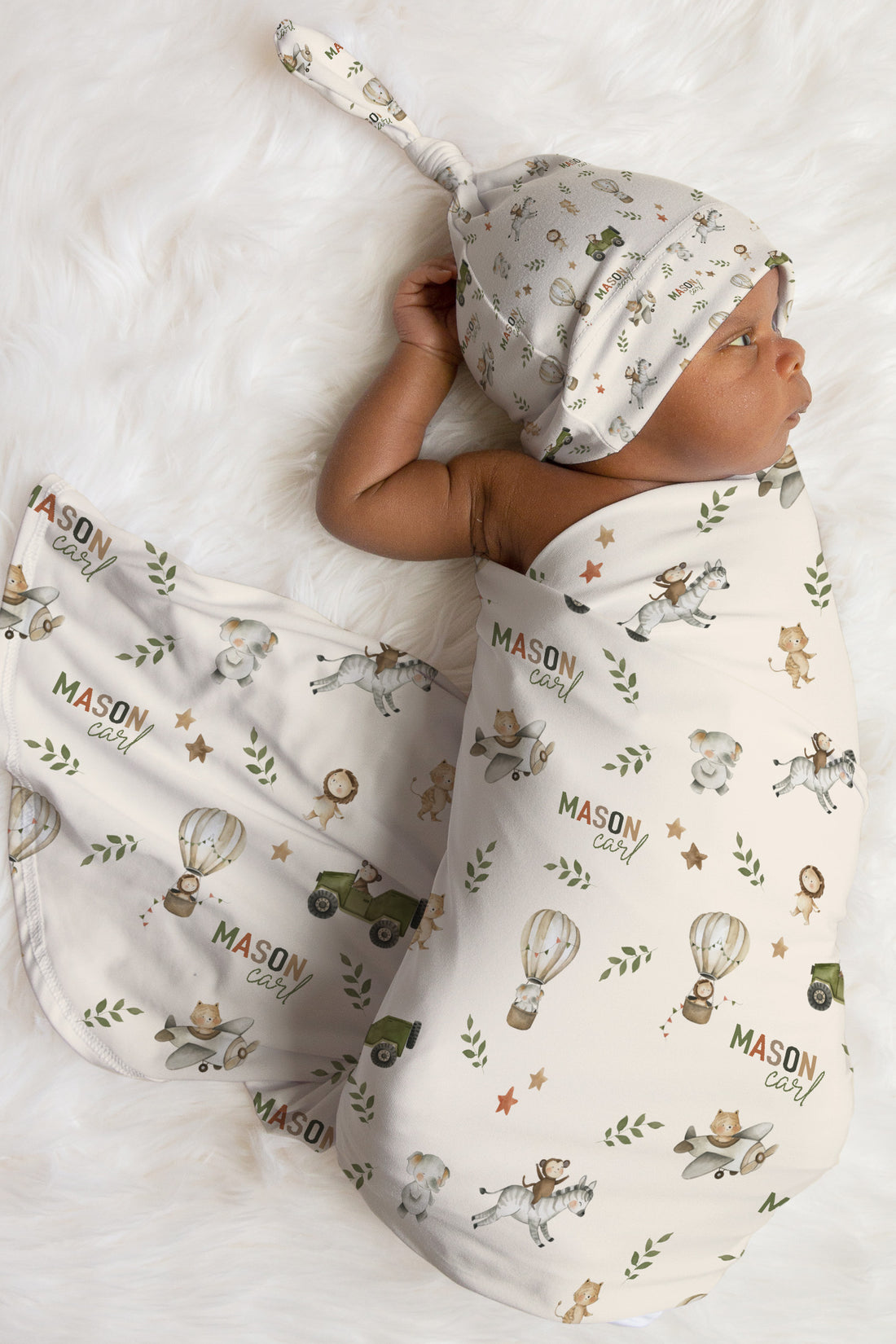 Top Knot Infant Hat  Personalized For Newborn