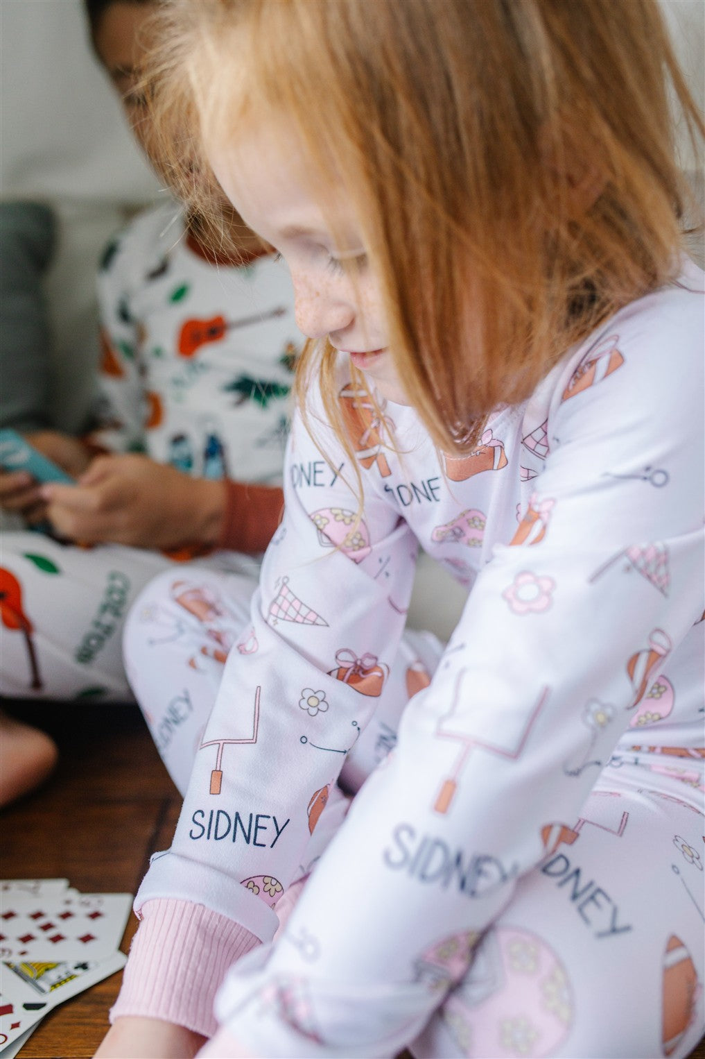 Football Pajamas For Boy and Girl Pink and Blue Personalized Football PJ's