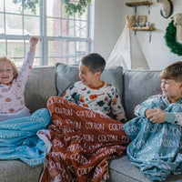 Football Pajamas For Boy and Girl Pink and Blue Personalized Football PJ's