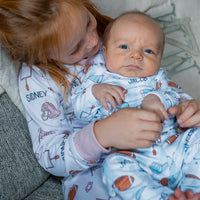Football Pajamas For Boy and Girl Pink and Blue Personalized Football PJ's