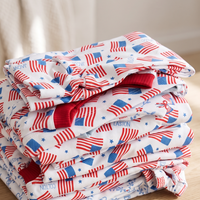 Patriotic Kids Pajamas For Boys and Girls 4th Of July Flag Personalized PJ's