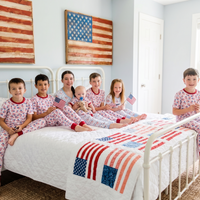 Patriotic Kids Pajamas For Boys and Girls 4th Of July Flag Personalized PJ's