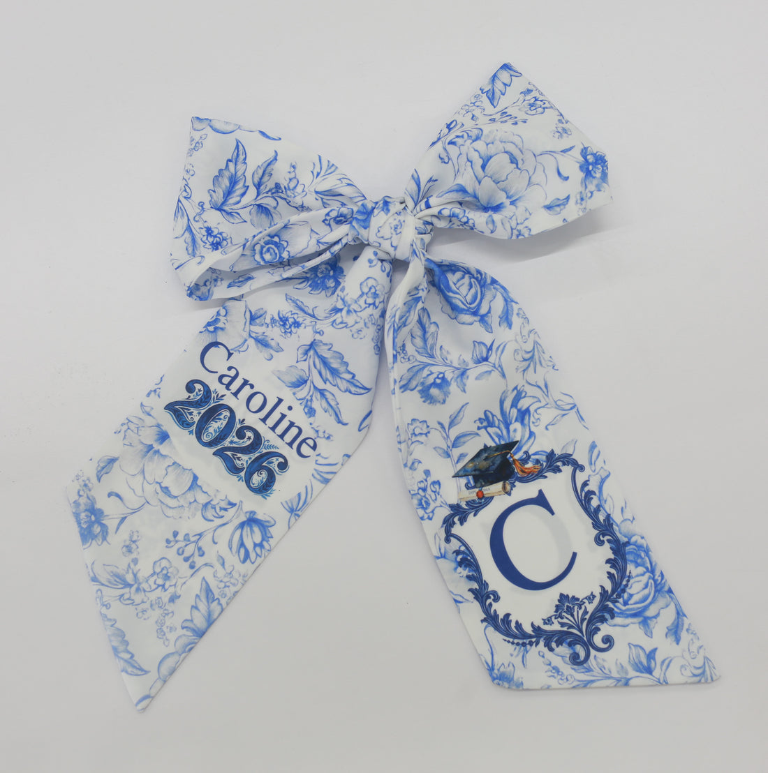 Personalized Graduation Wreath Sash Bow – Custom School Colors Class of 2026