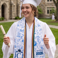 Personalized Graduation Wreath Sash Bow – Custom School Colors Class of 2026