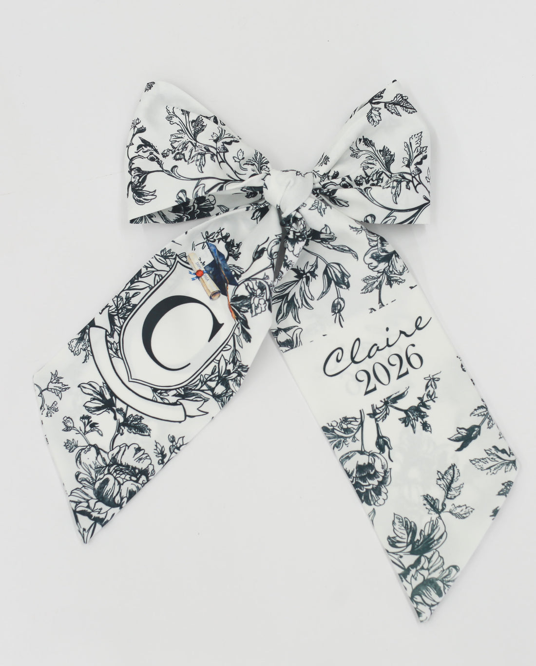 Personalized Graduation Wreath Sash Bow – Custom School Colors Class of 2026