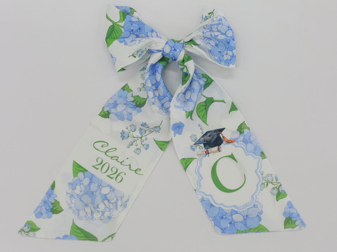 Personalized Graduation Wreath Sash Bow – Custom School Colors Class of 2026