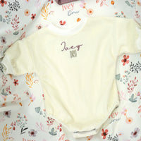 Minky Bubble Suit For Baby Custom With Embroidery Name