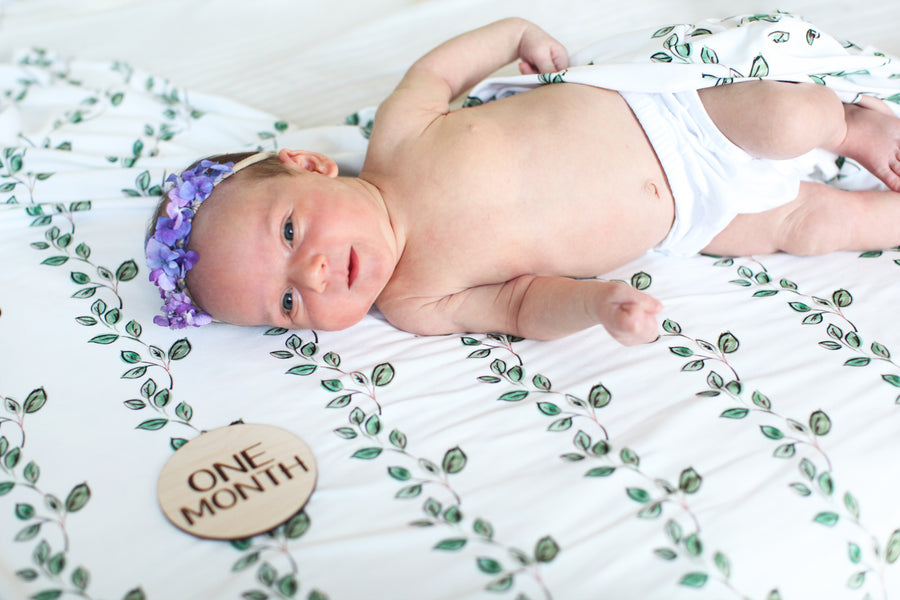 Garden of Eden Baby Girl Personalized Swaddle Blanket