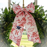 Personalized Graduation Wreath Sash Bow – Custom School Colors Class of 2026
