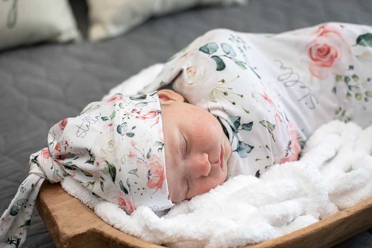 Top Knot Infant Hat  Personalized For Newborn