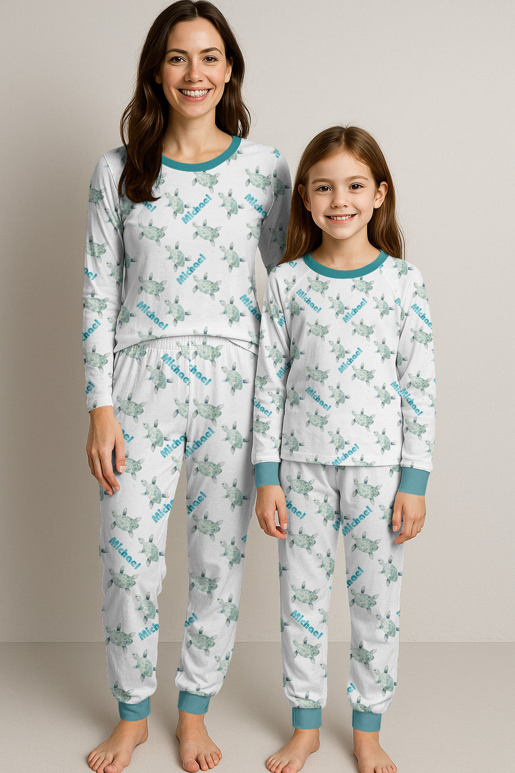 Sea Turtle Pajamas - Personalized Kids Sleepwear Set | Soft Polyester PJs