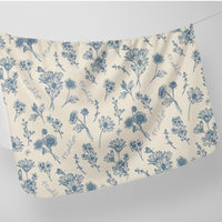 Colleen Floral Blue Stretchy Swaddle