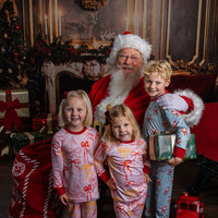 Christmas Bows Girls Holiday Pajamas, Sizes 3m-14