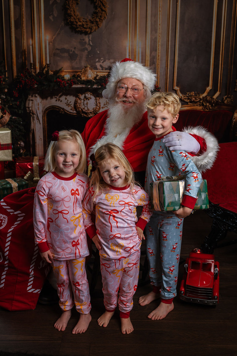 Skateboarding Santa Personalized Christmas Pajamas