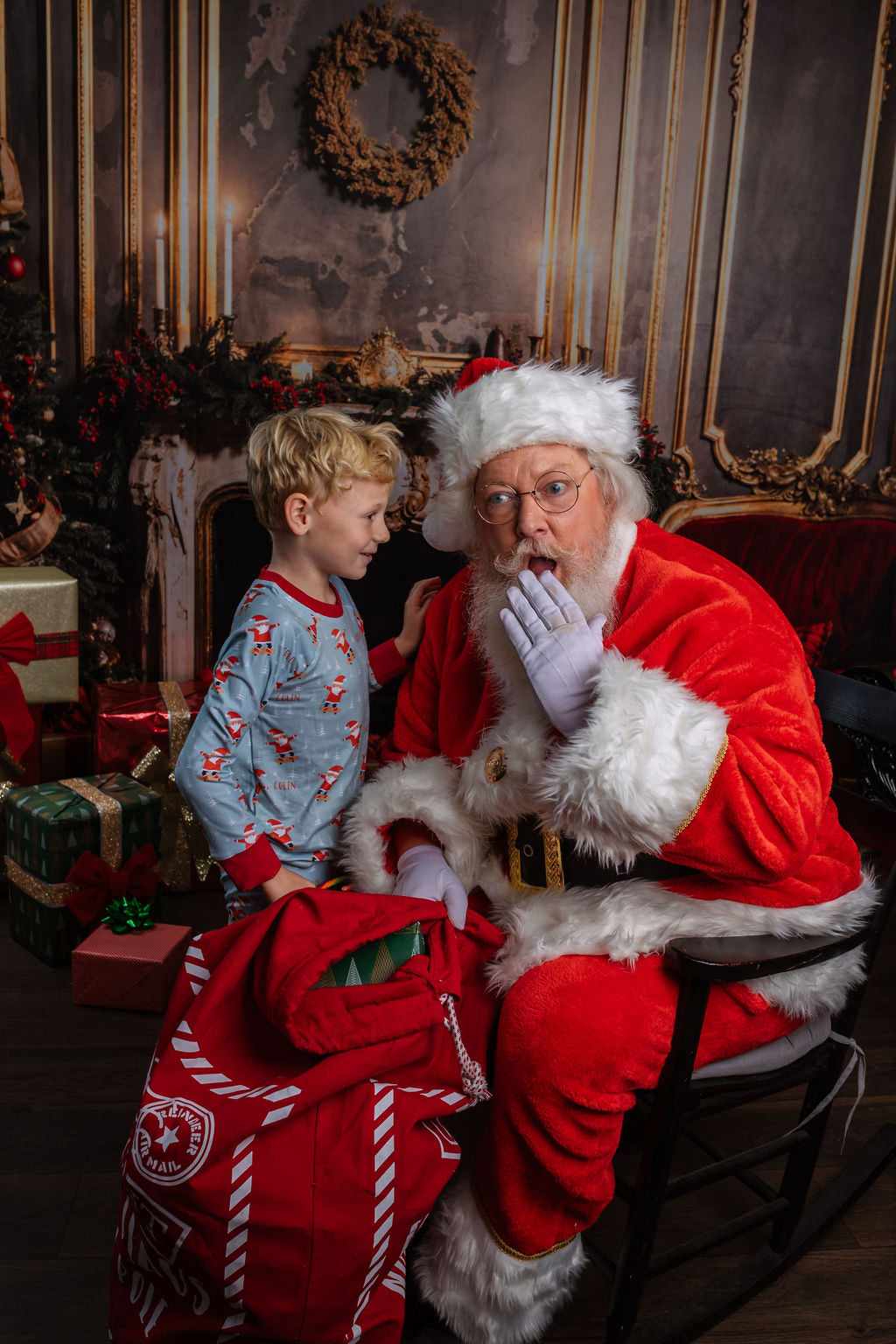 Skateboarding Santa Personalized Christmas Pajamas