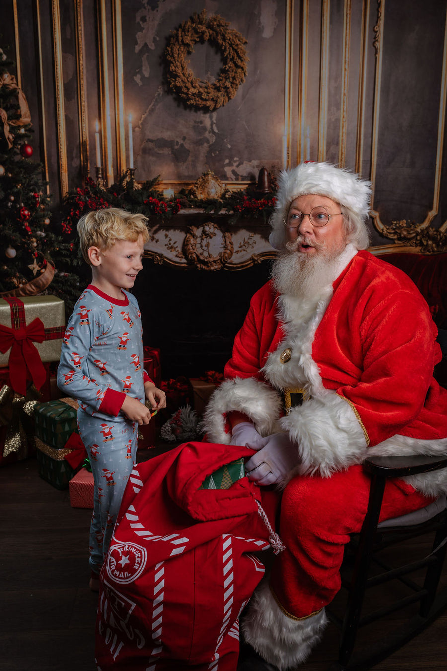 Skateboarding Santa Personalized Christmas Pajamas